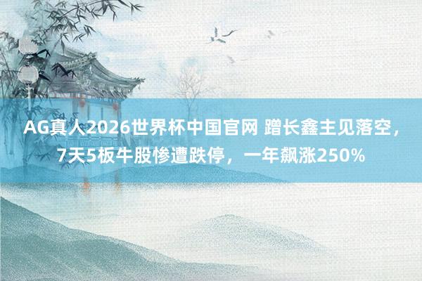 AG真人2026世界杯中国官网 蹭长鑫主见落空，7天5板牛股惨遭跌停，一年飙涨250%