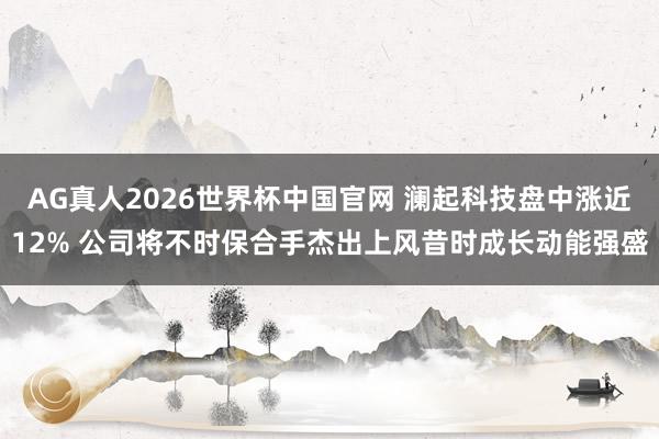 AG真人2026世界杯中国官网 澜起科技盘中涨近12% 公司将不时保合手杰出上风昔时成长动能强盛