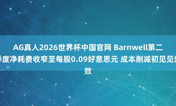 AG真人2026世界杯中国官网 Barnwell第二季度净耗费收窄至每股0.09好意思元 成本削减初见见效