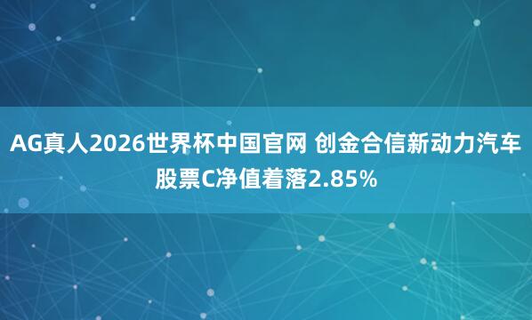 AG真人2026世界杯中国官网 创金合信新动力汽车股票C净值着落2.85%