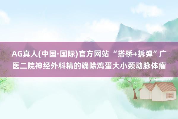 AG真人(中国·国际)官方网站 “搭桥+拆弹”广医二院神经外科精的确除鸡蛋大小颈动脉体瘤