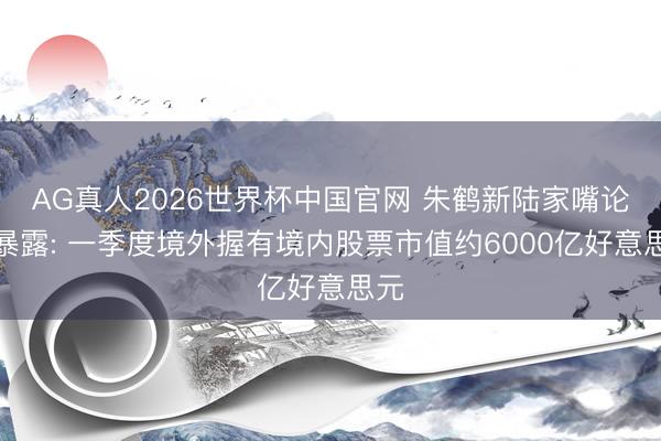 AG真人2026世界杯中国官网 朱鹤新陆家嘴论坛暴露: 一季度境外握有境内股票市值约6000亿好意思元